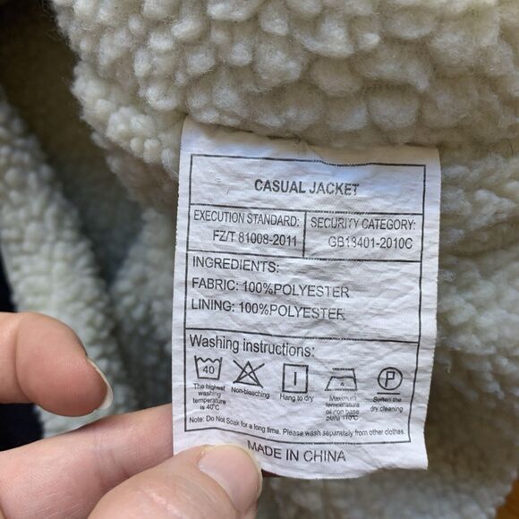 Leduntino Find Your Own Way Faux Fur Hooded Waterproof Jacket Black size L - Picture 12 of 12